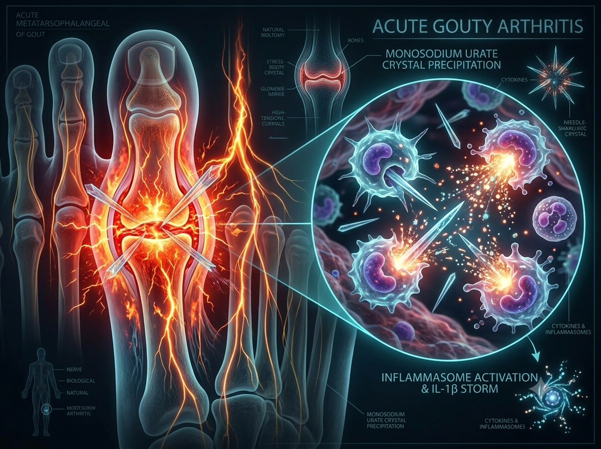 Pathophysiology of Gout and NLRP3 Inflammasome Activation
